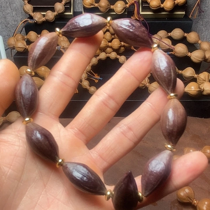 橄榄核手串/手链紫皮柳叶