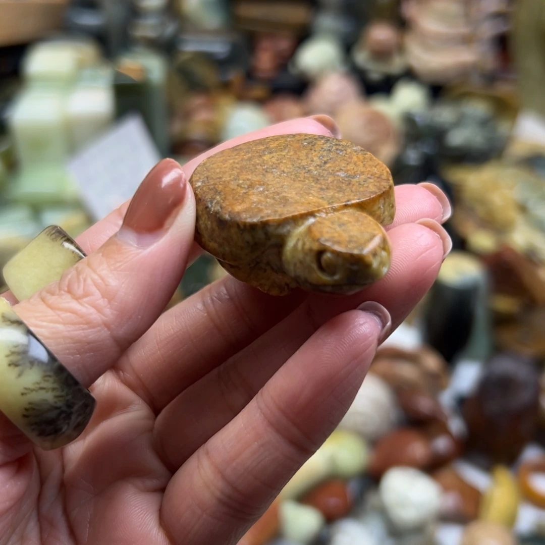 岫岩河磨玉（透闪石质玉）未镶嵌颈饰河磨玉乌龟