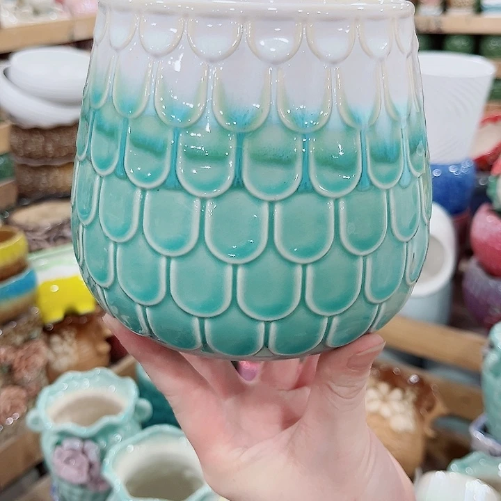 有孔.凑单10元陶瓷花盆发货！