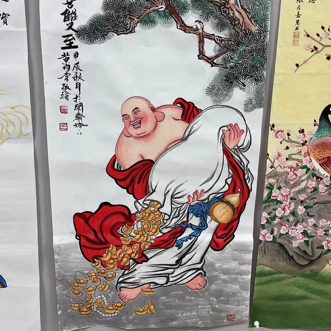 国画宝***北尺寸70X138手绘作品 