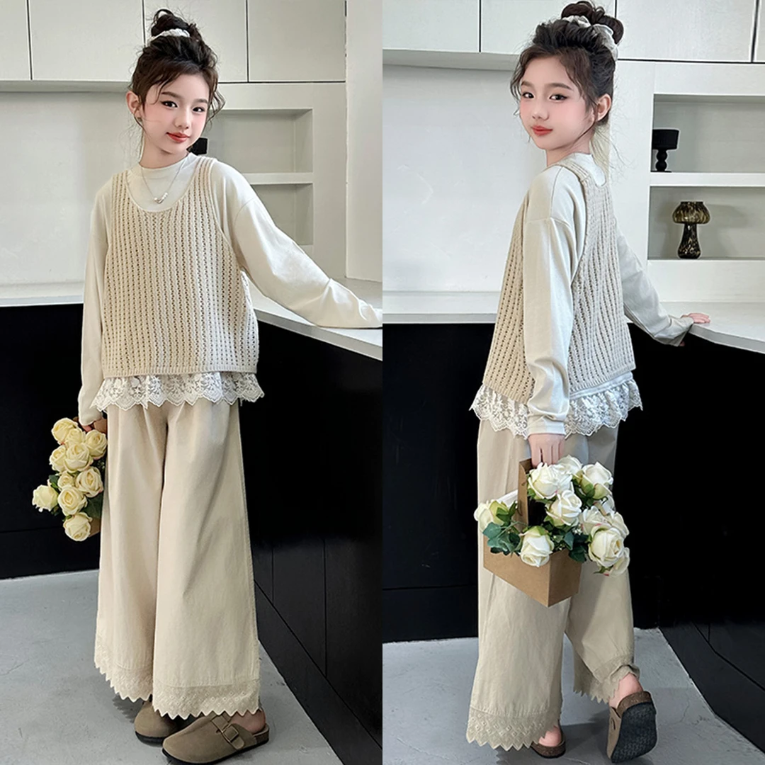 女童早秋韩系穿搭儿童秋装2025新款洋气时髦套装大童女装秋装衣服