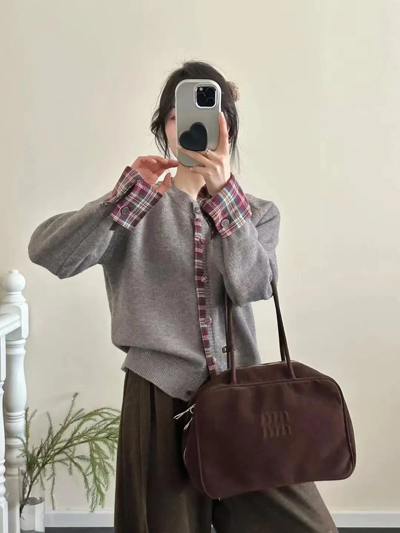 翻袖过年红色毛衣网红时尚百搭红色宽松慵懒风秋冬网红