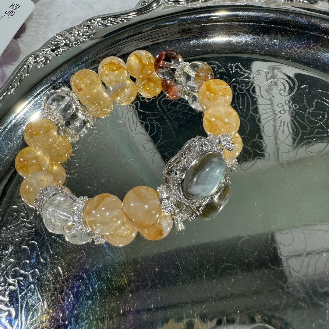 【拾壹水晶】天然浇花-单圈手链多样性发货发其一A15-090