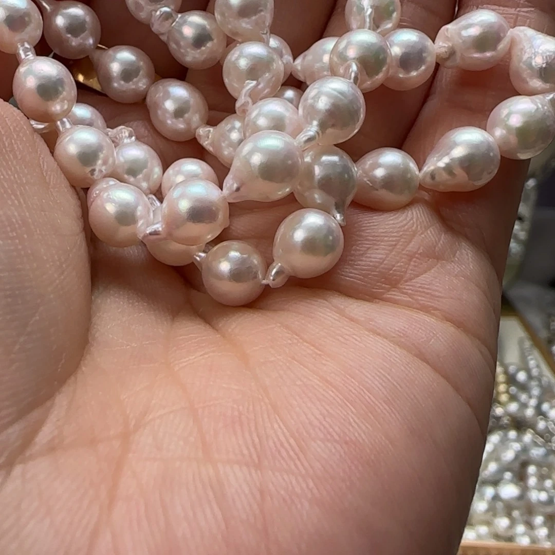 海水珍珠颈饰银S925镶嵌妍*