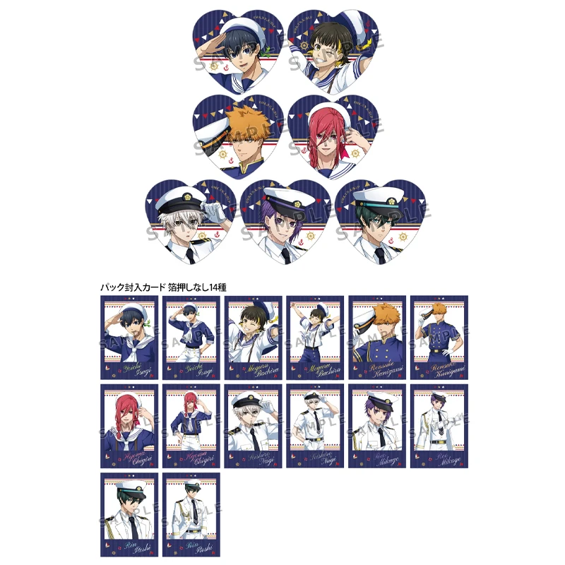 蓝色监狱蓝锁海军心形吧唧徽章拍立得 盲盒代拆