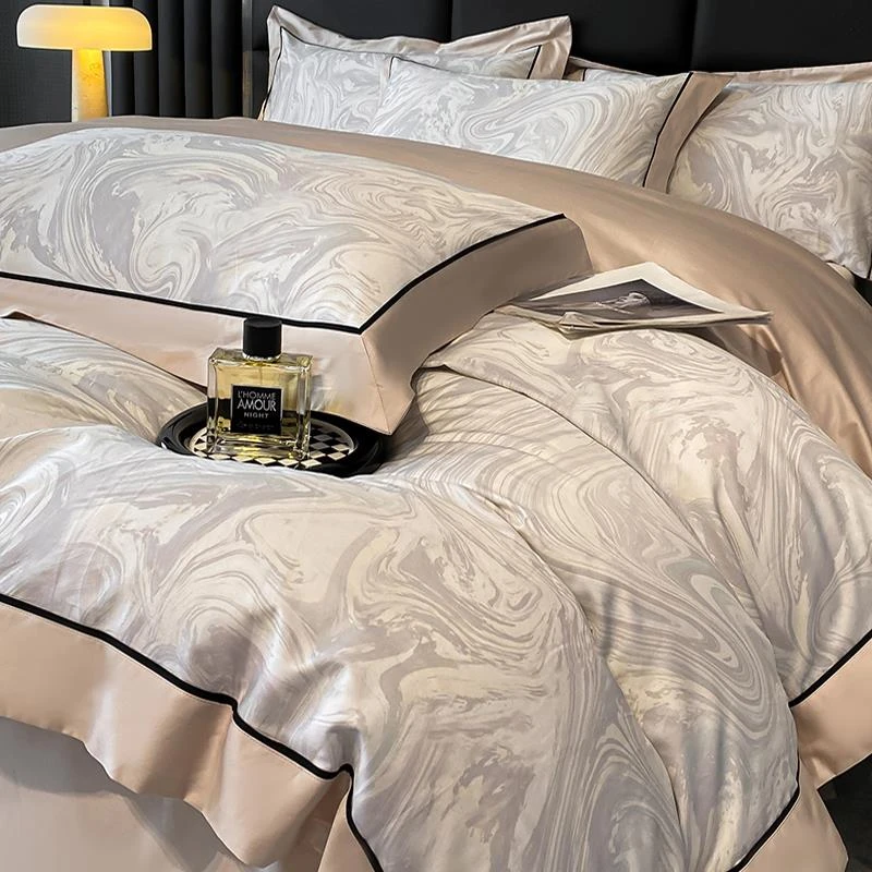 a类母婴级水洗棉四件套2025新款轻奢高级感裸睡亲肤被套床上用品