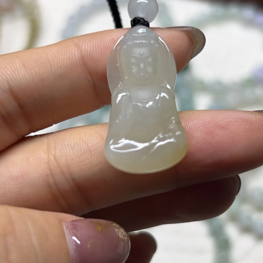 池***花定制翡翠未镶嵌黄翡观音