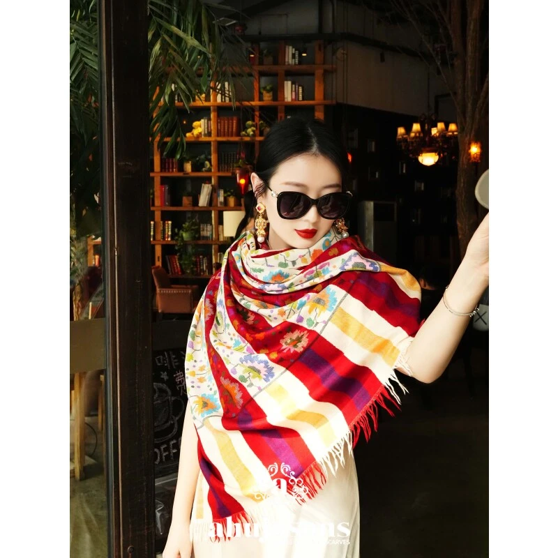 克什米尔pashmina披肩围巾卡尼 100*200 60062-AS02086152