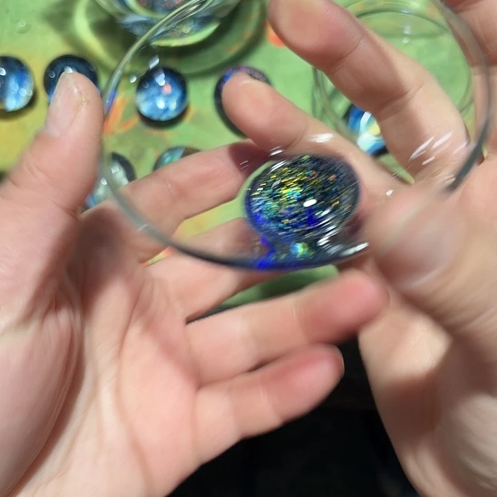 玻璃手工艺品玻璃茶器斑斓斗笠