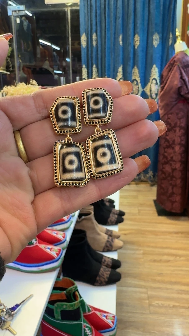 非金属亚克力耳饰 非金属藏式百搭耳环