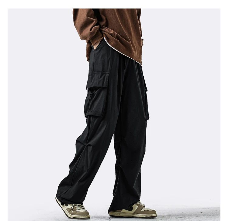 薄款夏季休闲裤宽松三防宽松冲锋裤长裤运动多口袋潮流阔腿百搭
