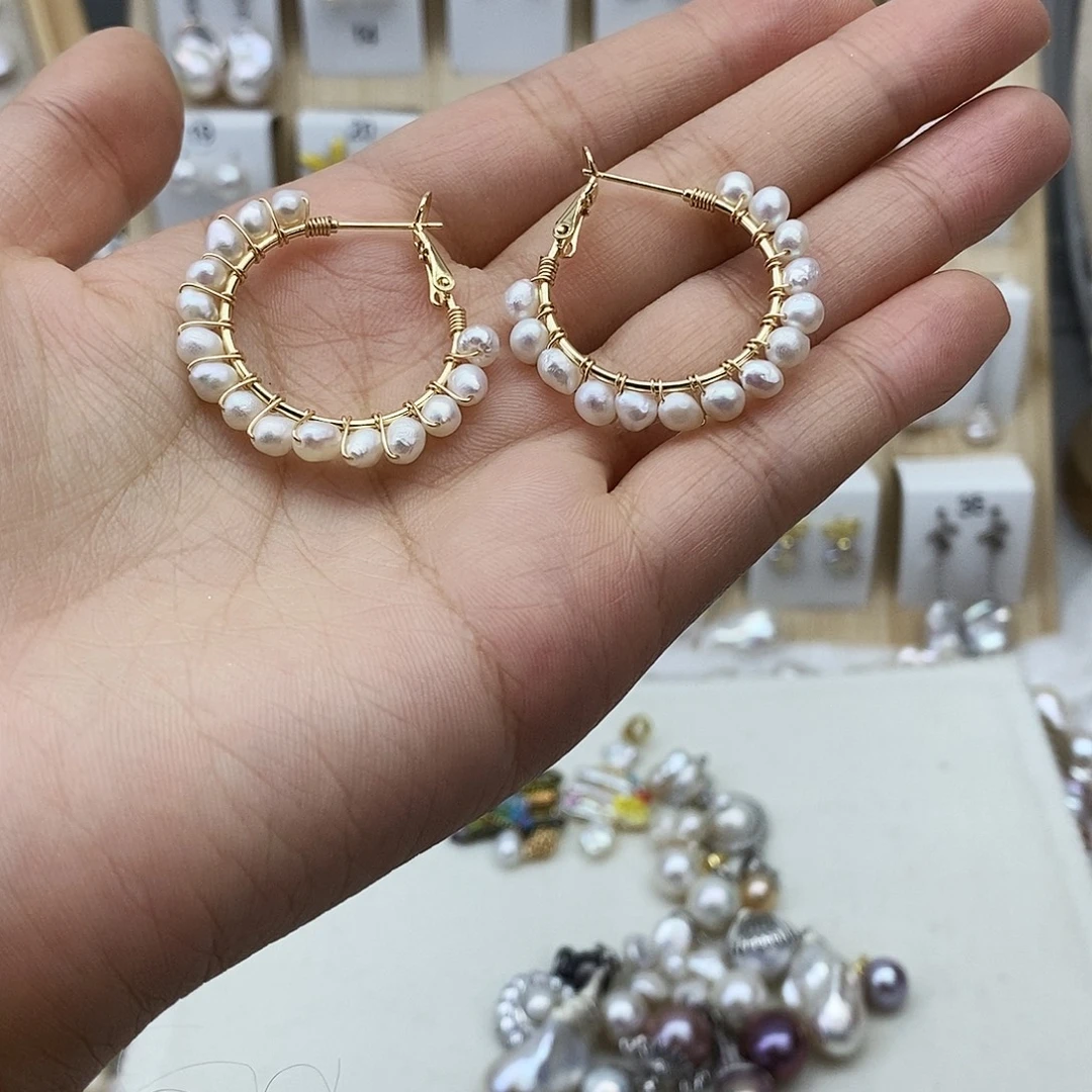 未镶嵌淡水珍珠耳饰