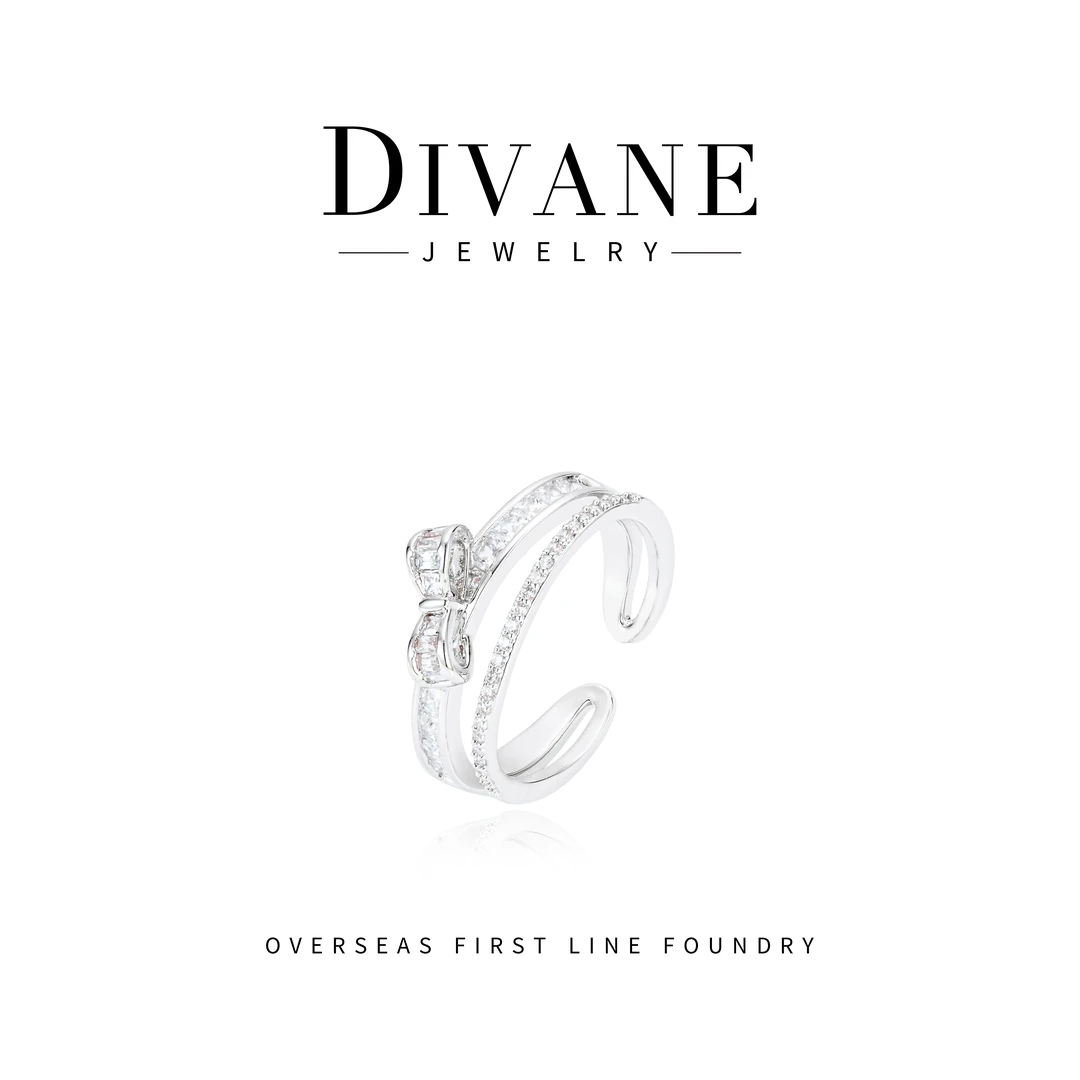 POMEYADO设计师款蝴蝶结开口戒指 G0761