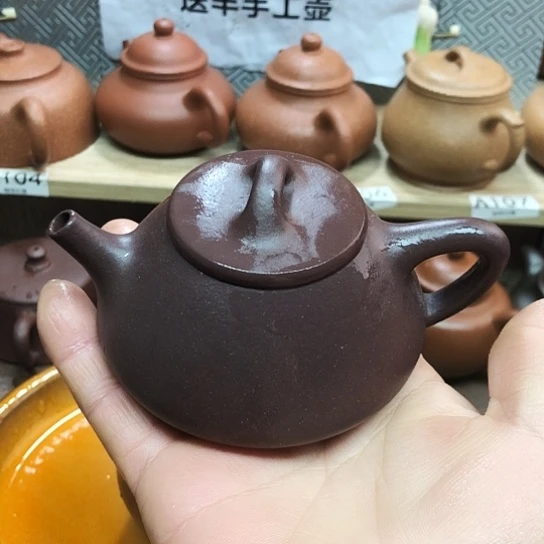 紫砂茶壶紫泥子冶130豪升左右