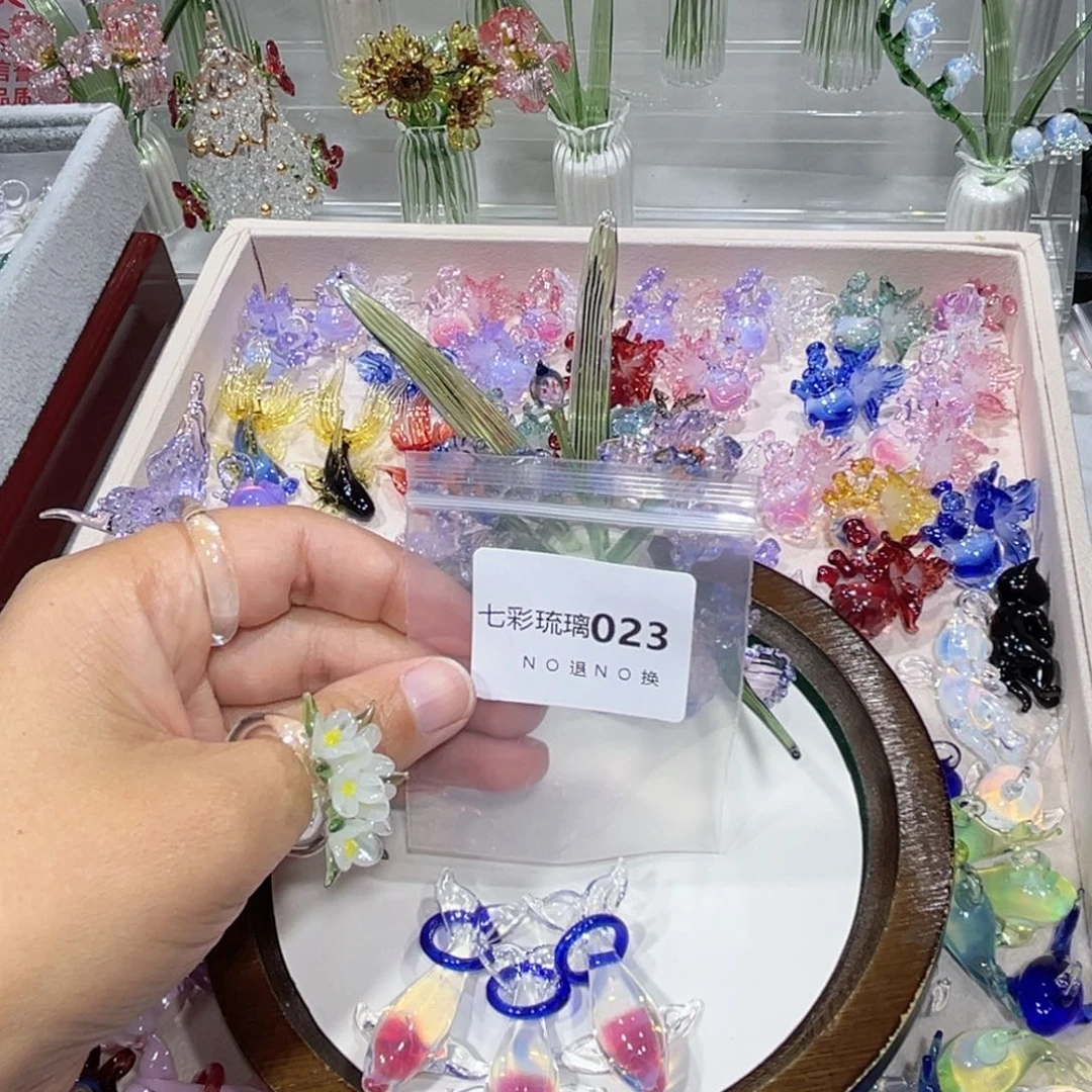 琉璃吊坠（不含链）23鲸鱼三个