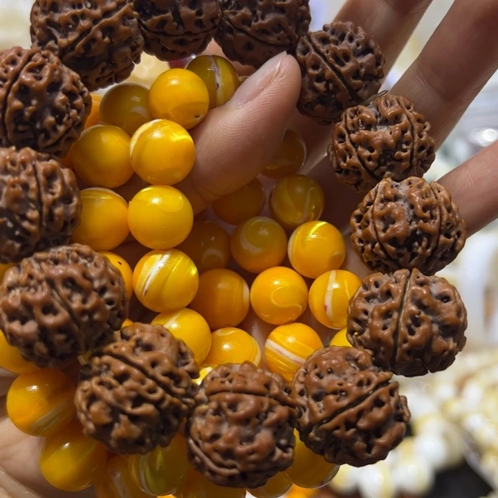 核桃手串/手链1.2金黄大白