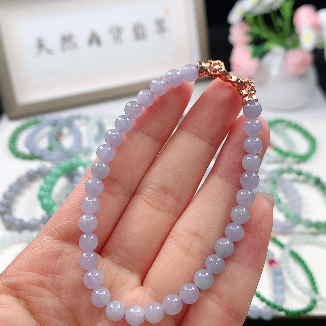 翡翠未镶嵌手链手链5.5mm
