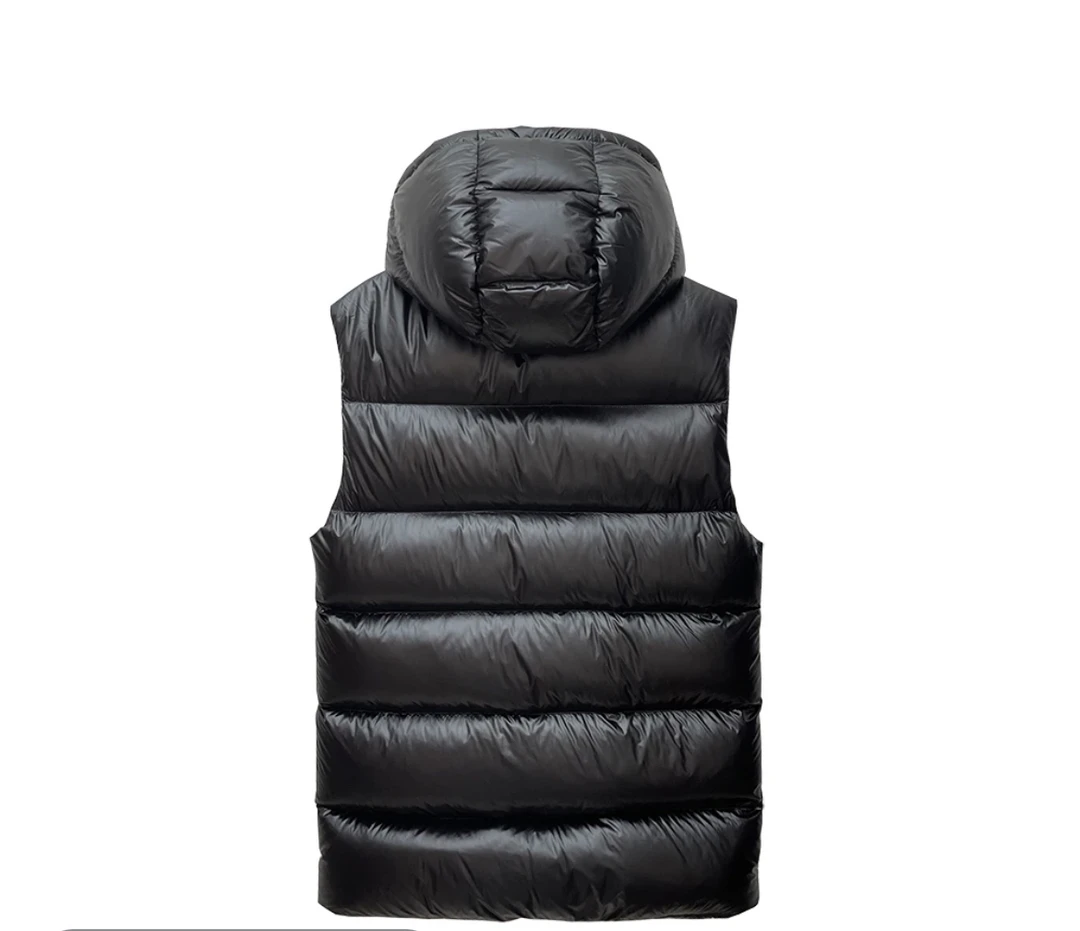 Dite迪特2024冬季男士新款背心时尚潮流休闲连帽厚款保暖马甲
