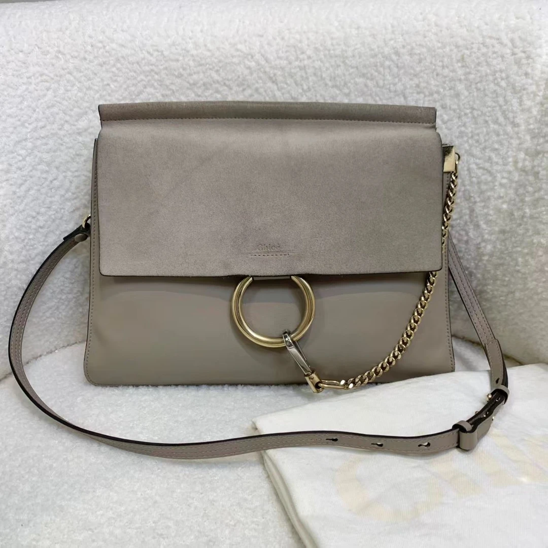 99新 Chloe/蔻依 壹臻/大象灰fave圆环包大努 33470336