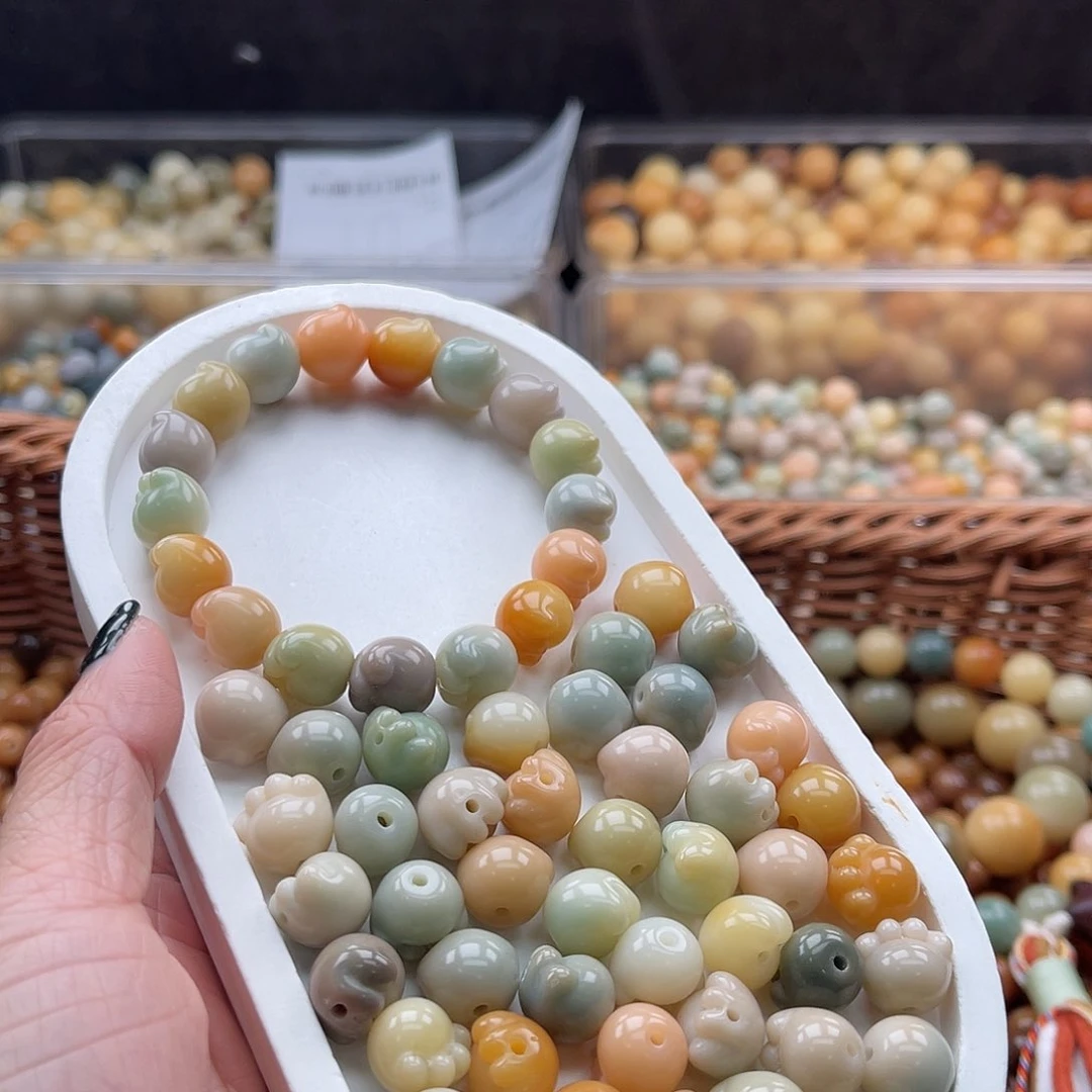 白玉菩提吊坠Q/12mm/20+2颗