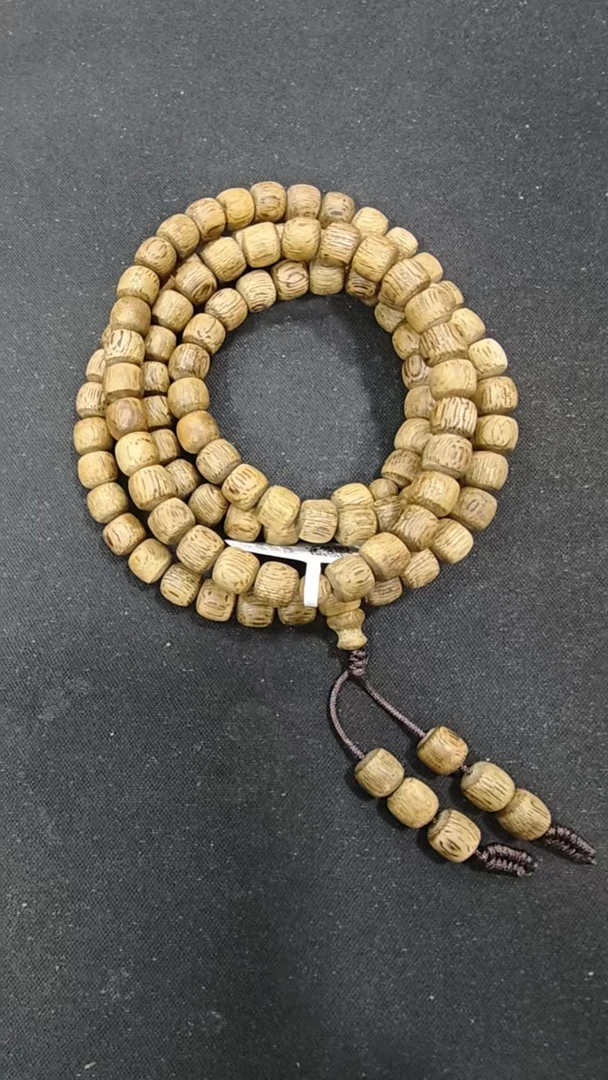 沉香【青霞沉香】天然野文莱软丝鼓珠多圈多样性发一条