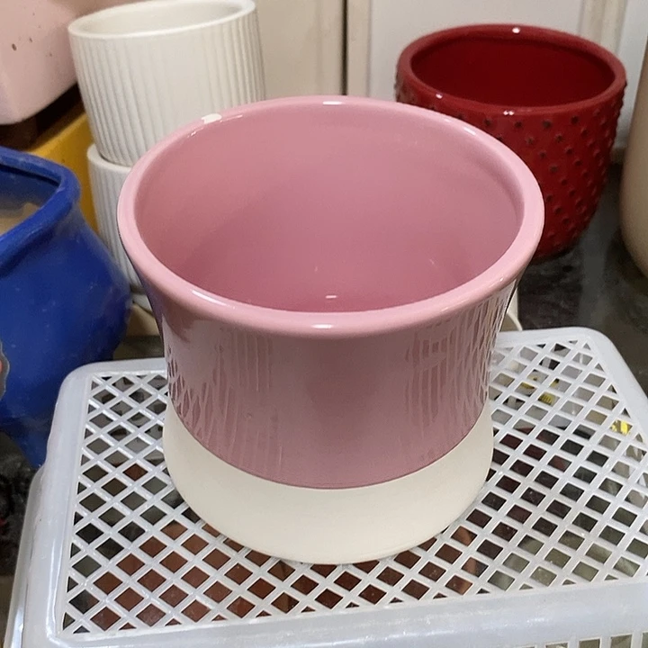 摆件陶盆有孔 微瑕介意勿拍