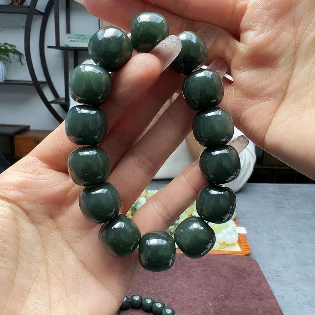 和田玉未镶嵌手链16且末