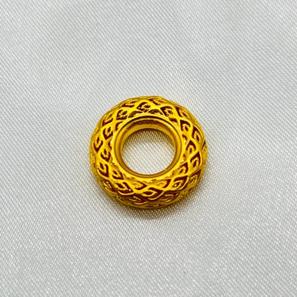 足金饰品/凤羽平安扣/0.99/1B5B16122/q