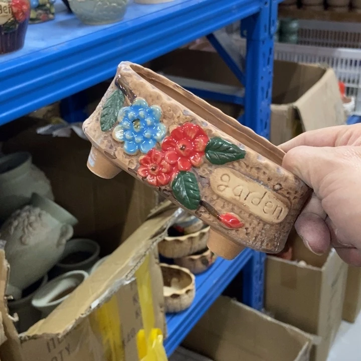 陶瓷花盆单场满9.9发13*6*6