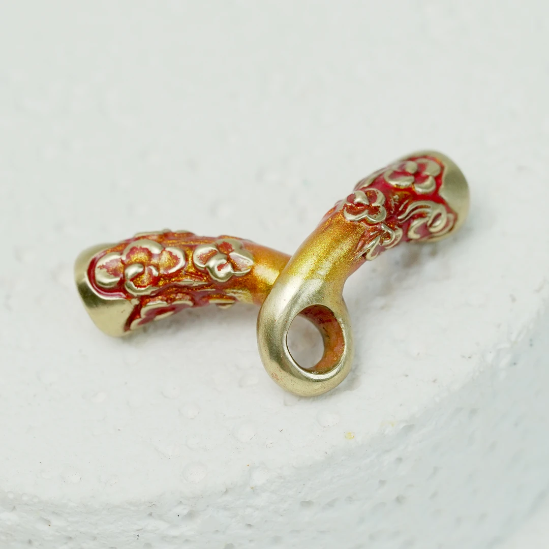 显若 黄铜吊坠 国风系列《金箍棒》吊坠 显若手工原创设计雕刻手作