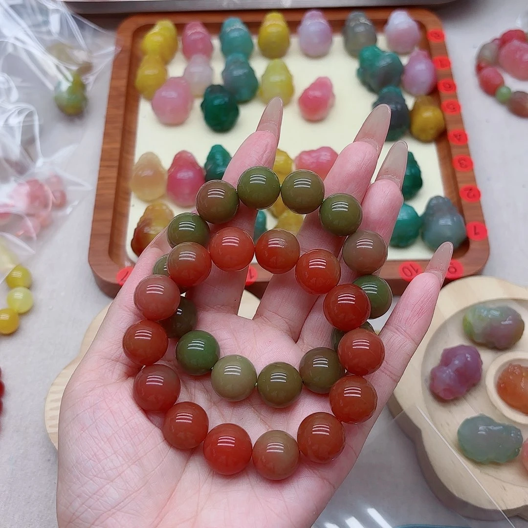 玛瑙/玉髓手链未镶嵌盐源005