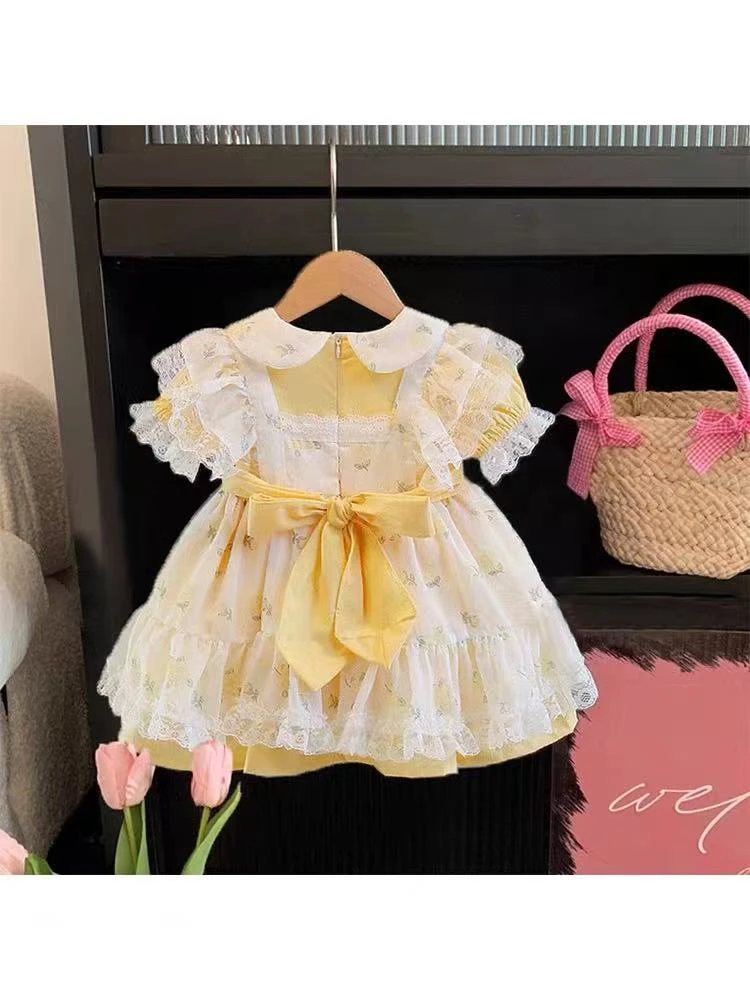 洛丽塔连衣裙2025新款洋气儿童装学院风夏季女宝宝裙子