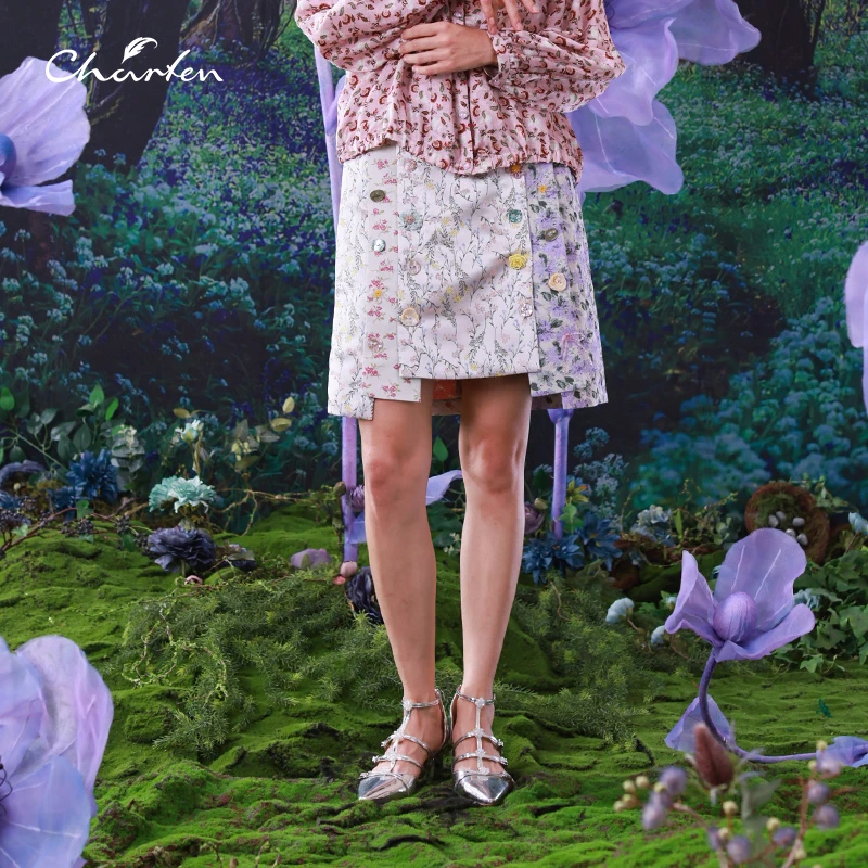 【媛媛专享】朝峰季短裙士半裙CFC1C323-331E