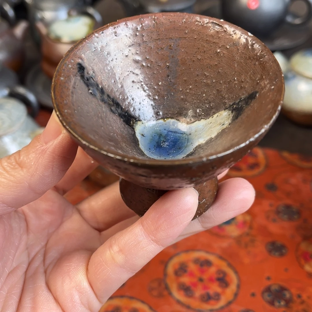 柴烧茶器主人杯杯柴烧