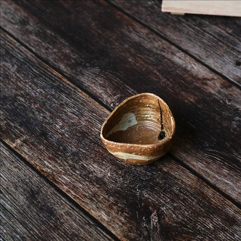 日本进口美浓烧手工粗陶茶杯珍味小碗复古品茗杯功夫茶具套装礼盒