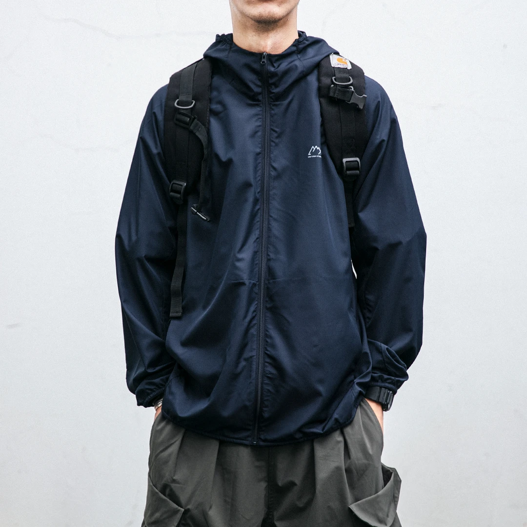 DeweLvum日系潮牌休闲运动防晒衣男夏季超薄透气抗UV夹克外套男装