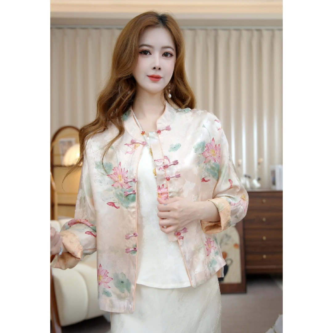 《鱼戏莲叶间》新款老料气质百搭上衣外套女