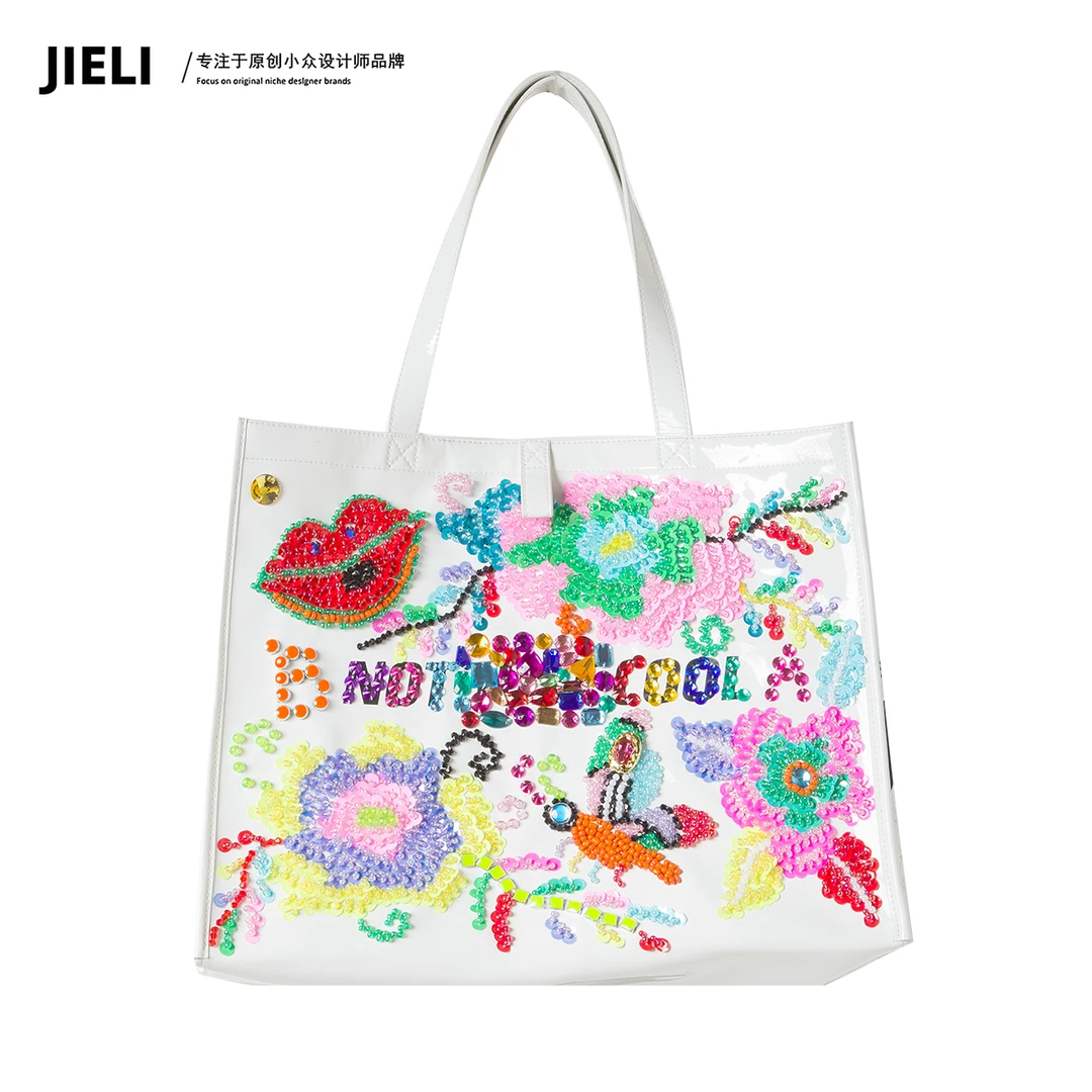 JIE LI/街力街力定制原创小众设计师创意时尚白色包包A7669