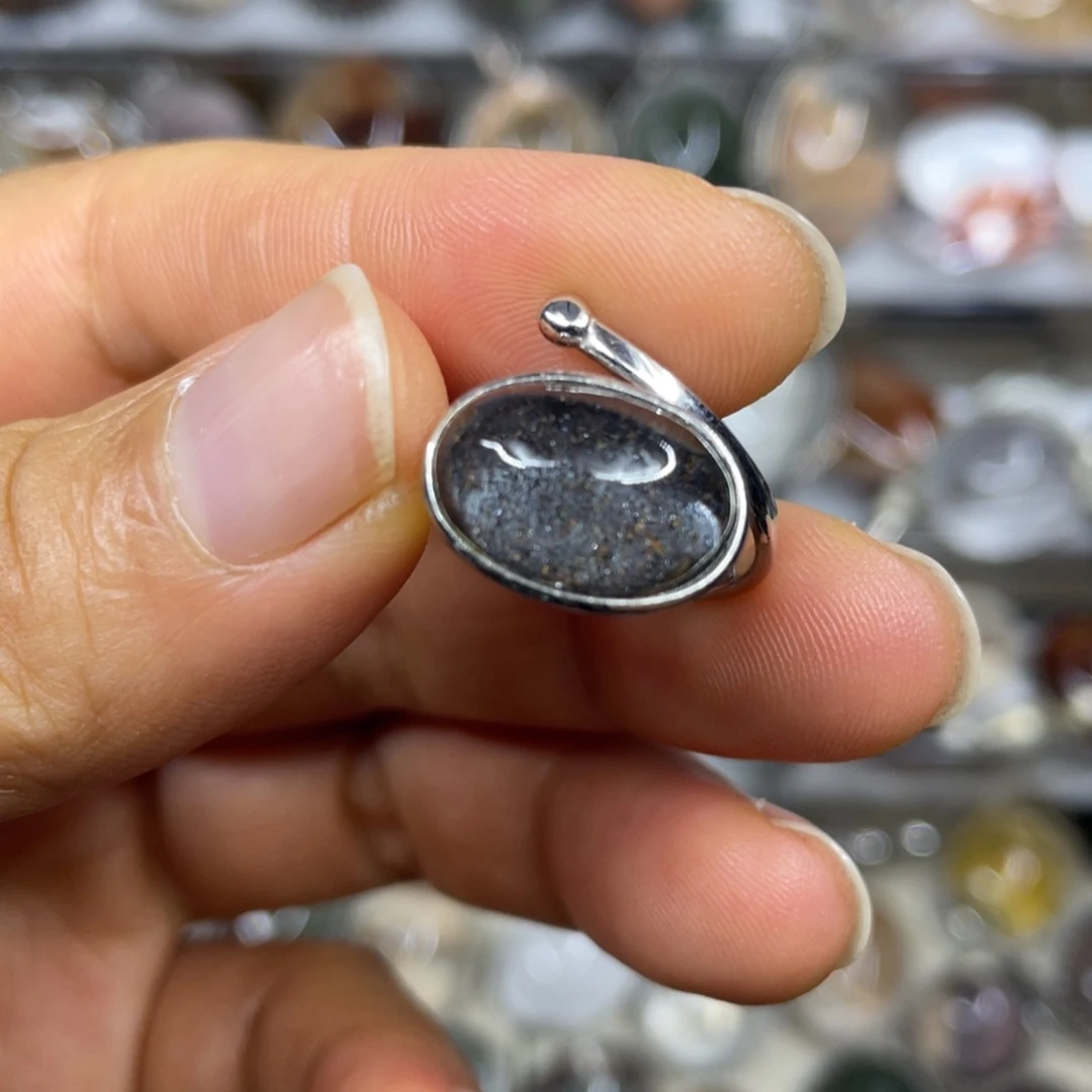【闪购商品】银S925镶嵌珠宝半成品水晶戒指