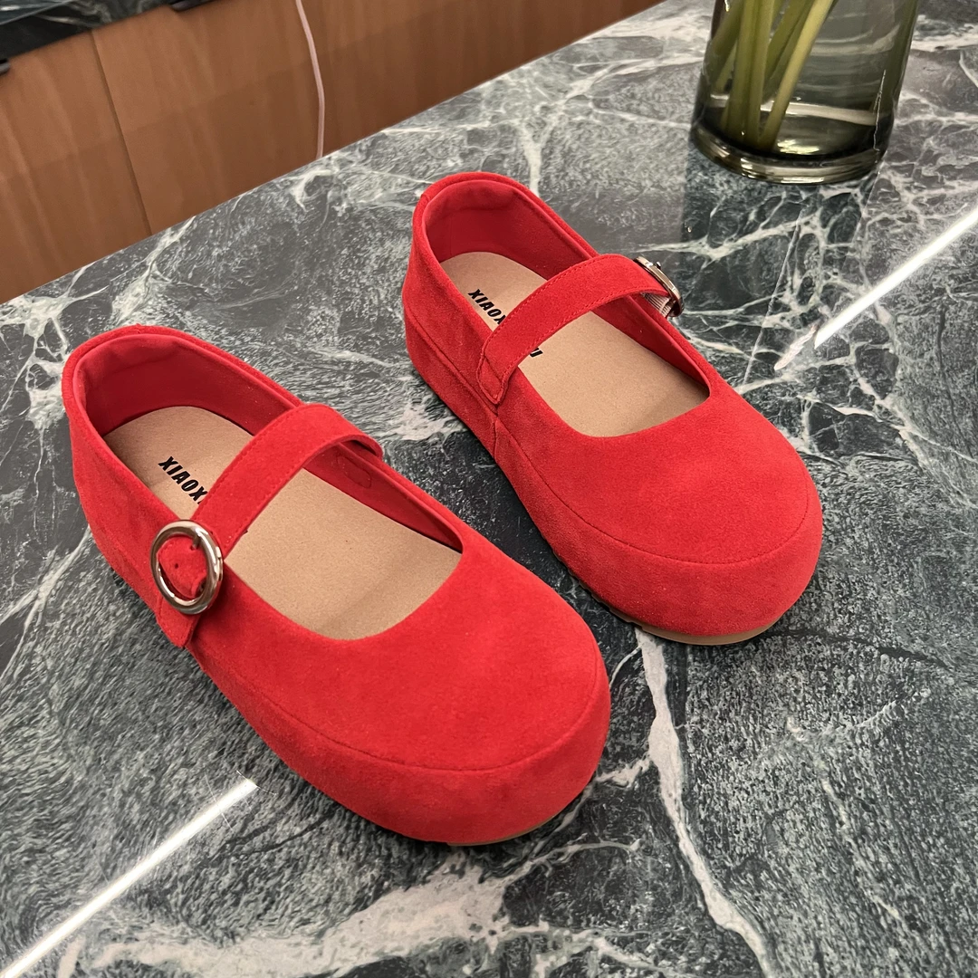 小小苏-缤纷糖果丨ECX55116 玛丽珍时尚百搭松糕厚底摇摇鞋圆头