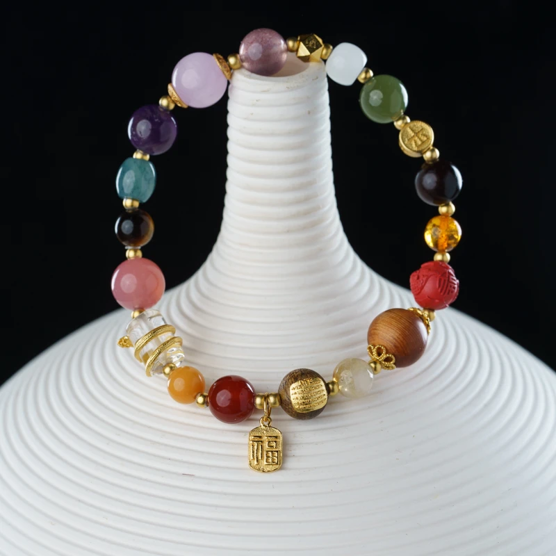 【常安】奇楠沉香五条经多宝十八子单圈手串