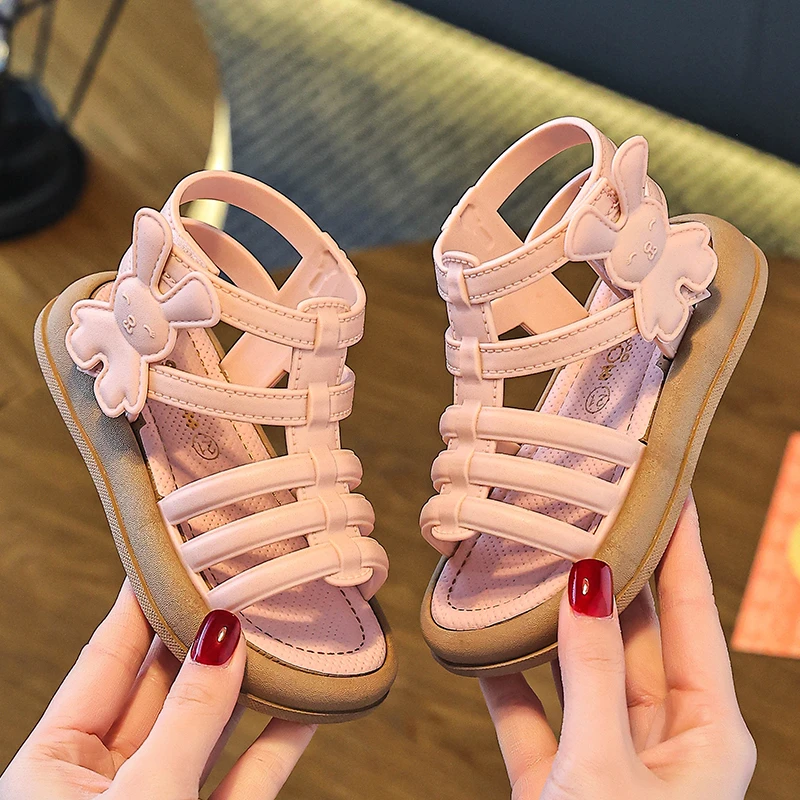 女童罗马凉鞋2025年春夏新款韩版时尚夏季小女孩儿童高帮公主童鞋