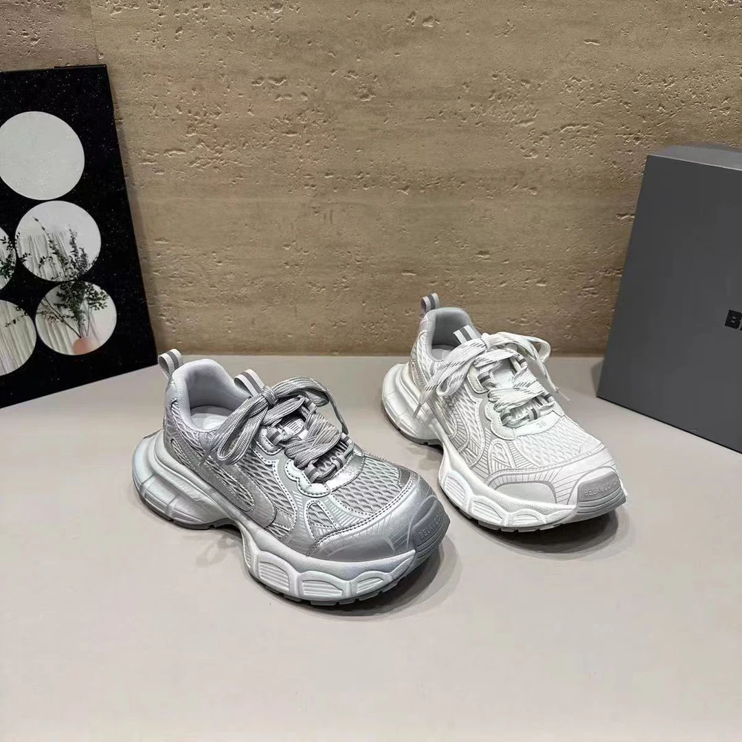 厚底女款新款老爹鞋新版2025女鞋新款运动休闲鞋增高系带真皮5509