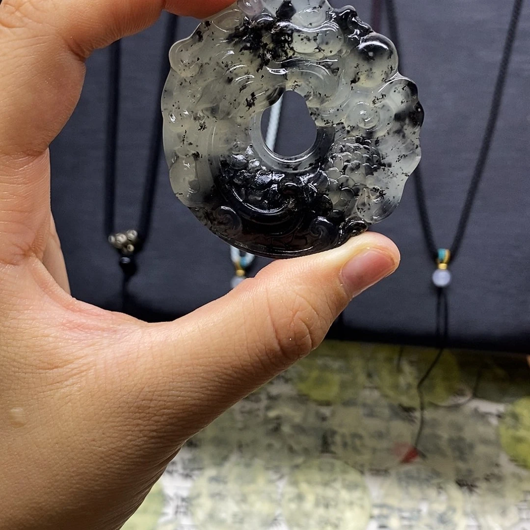 蛇纹石玉未镶嵌吊坠(赠链)