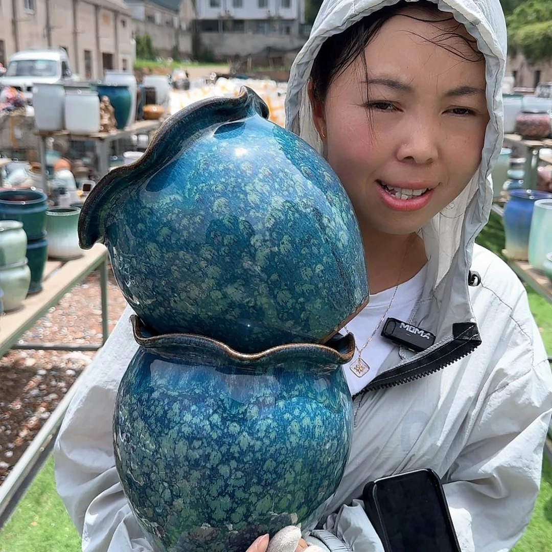 紫砂花盆王嫂花盆0613-616高19口19