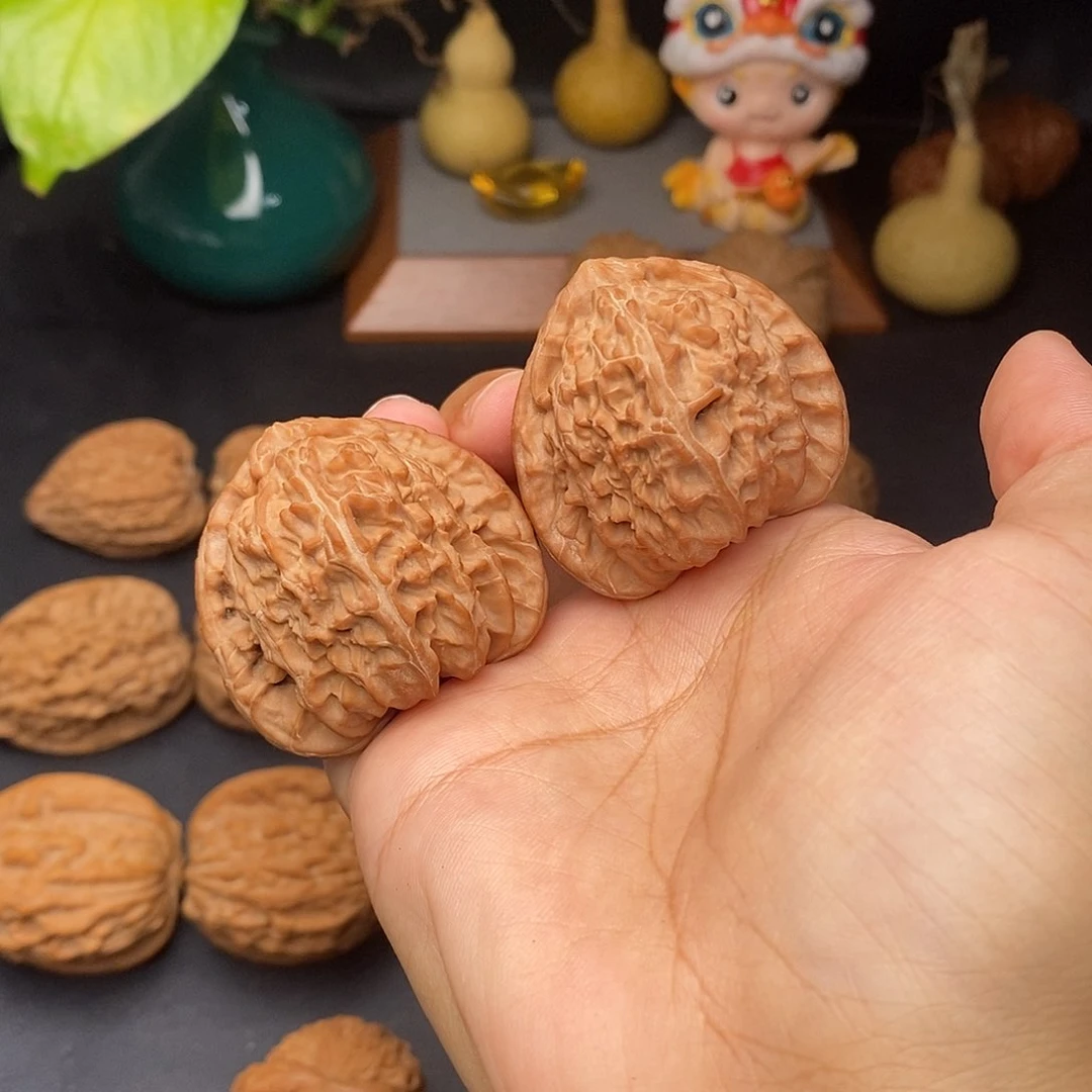 把件文玩核桃三角白全品41+