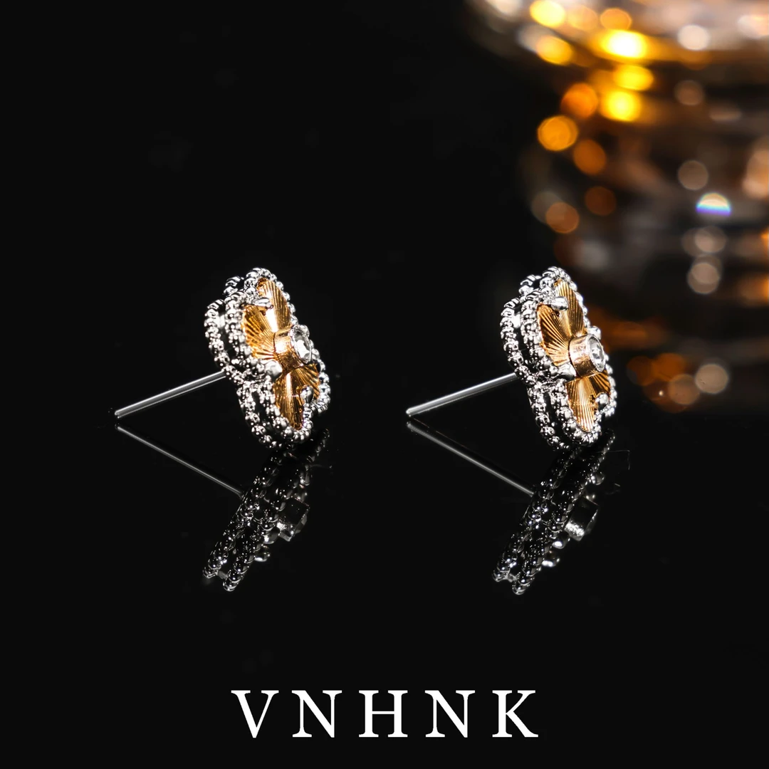 铜合金合成锆石耳饰 美可儿  B361    银色简约时尚耳环