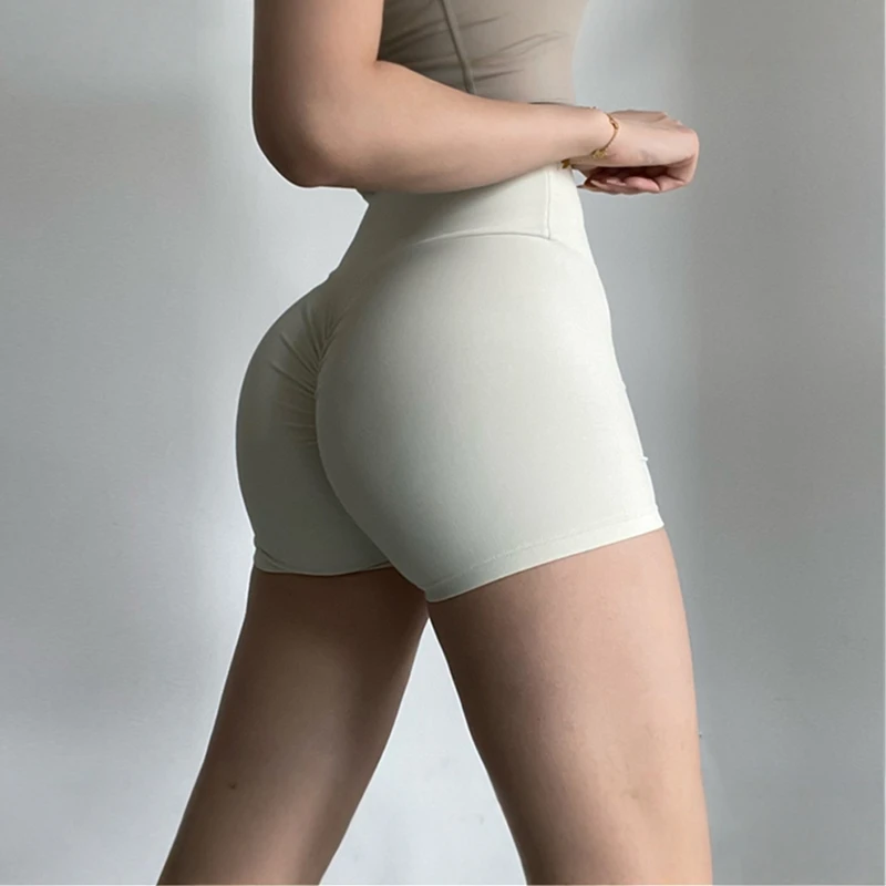 蜜桃臀运动健身瑜伽短裤女高腰提臀翘臀性感弹力紧身速干三分裤夏