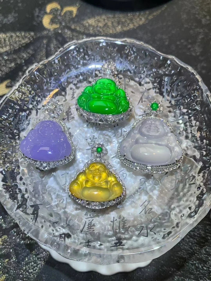 天然缅甸缅料冰种吊坠挂件