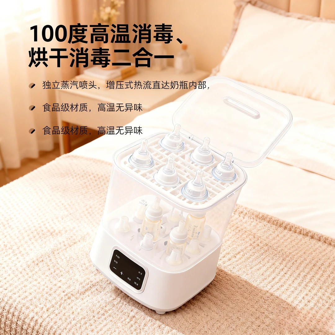 康尔高奶瓶消毒器带烘干二合一宝宝消毒柜婴儿专用一体蒸汽消毒机